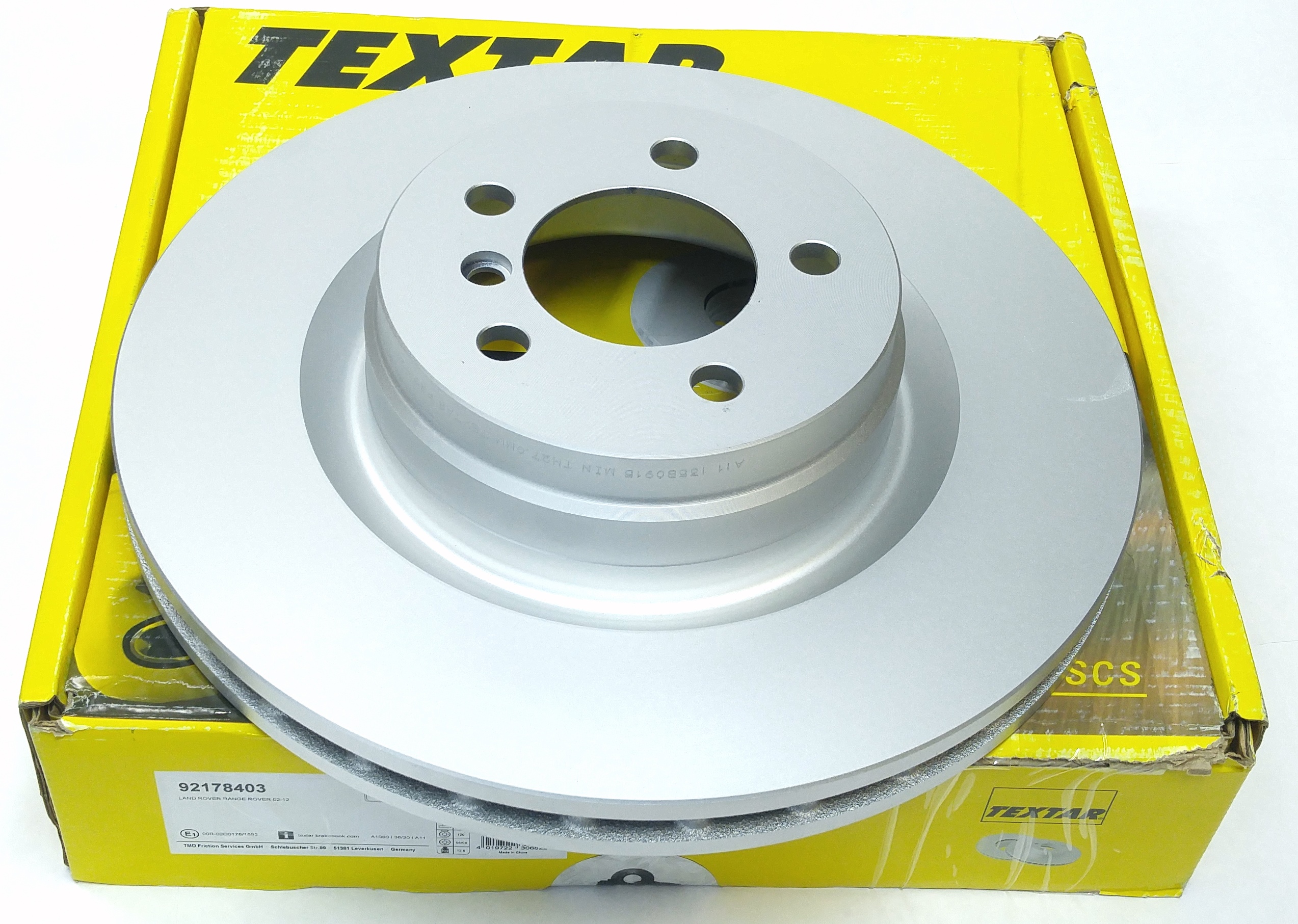 Диск тормозной передний NRR с 2006— 3.6/4.2 (LR031843||TEXTAR)